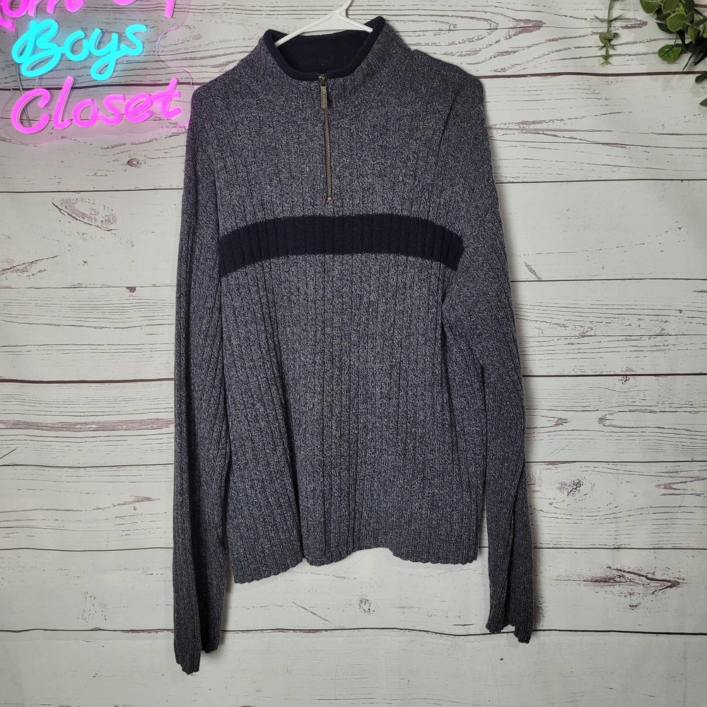 American Eagle Outfitters Charcoal Gray 1/4 Zip Pullover Sweater Men's XL Wool